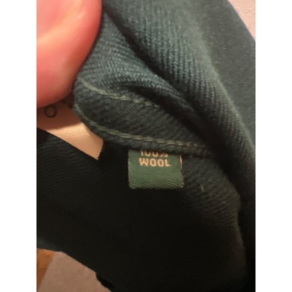 Filson Green Wool Button-Up Shirt Large With Dual Chest Pockets Made In Mexico - Picture 4 of 5
